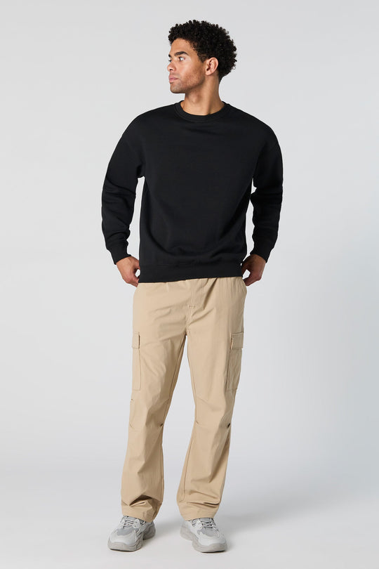 Solid Fleece Crewneck Sweatshirt