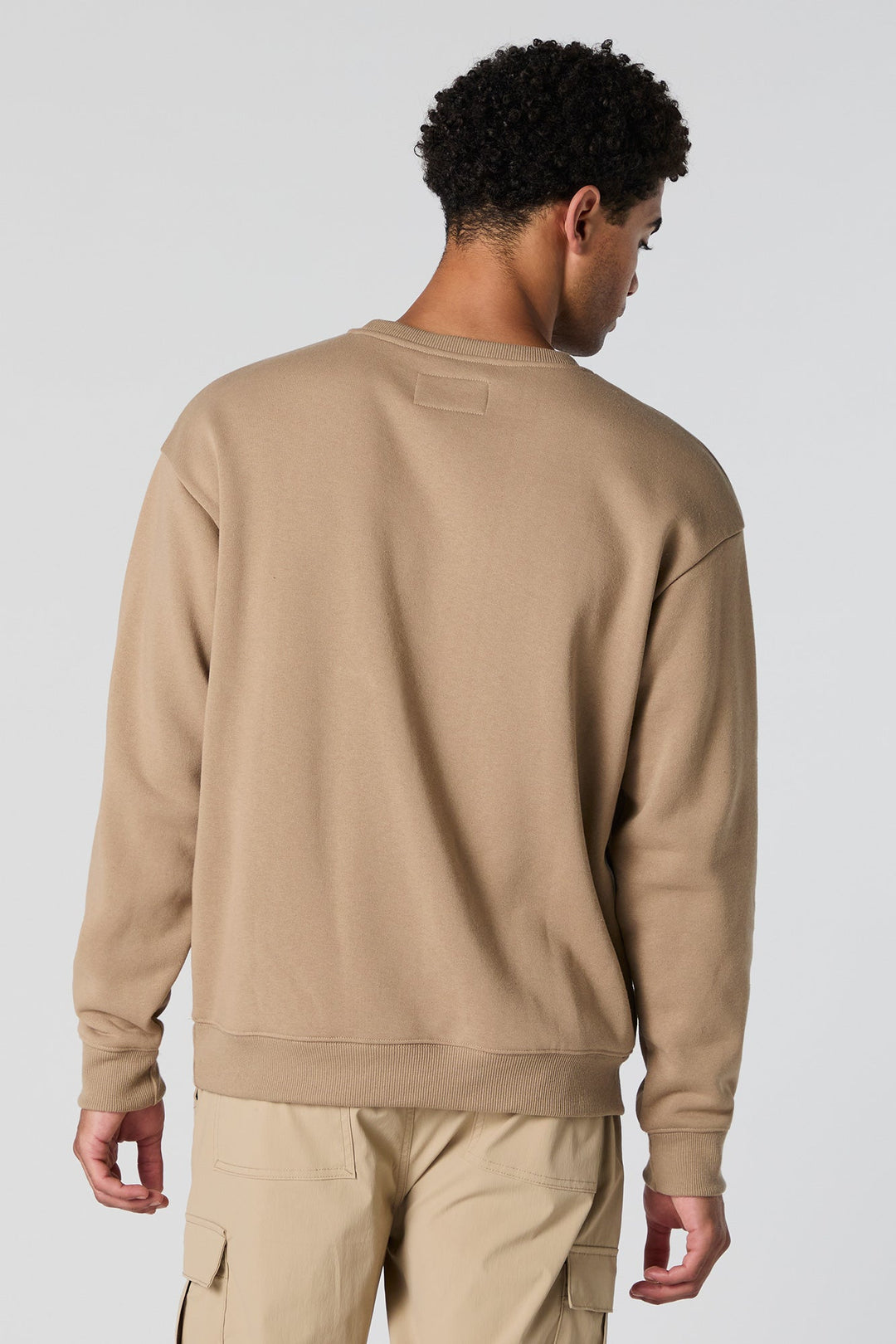 Solid Fleece Crewneck Sweatshirt