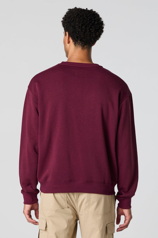 Solid Fleece Crewneck Sweatshirt