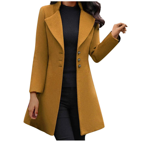 MAXINE™ | Long Sleeve Wool Coat