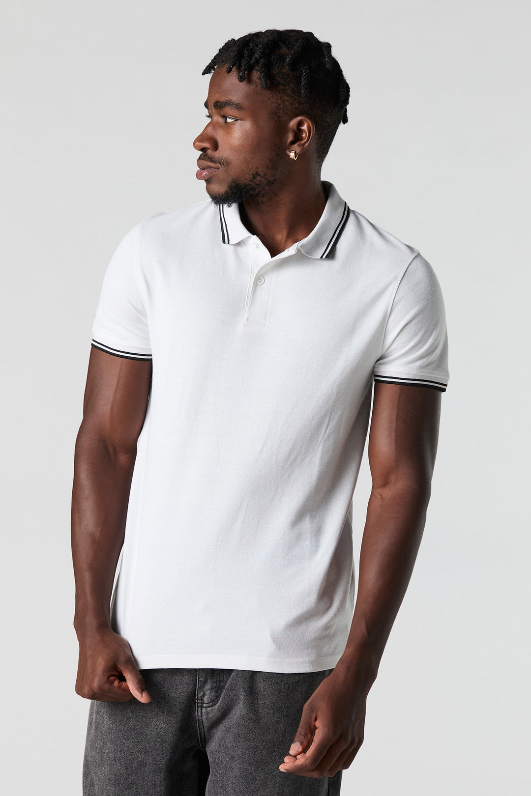 Contrast Trim Polo T-Shirt