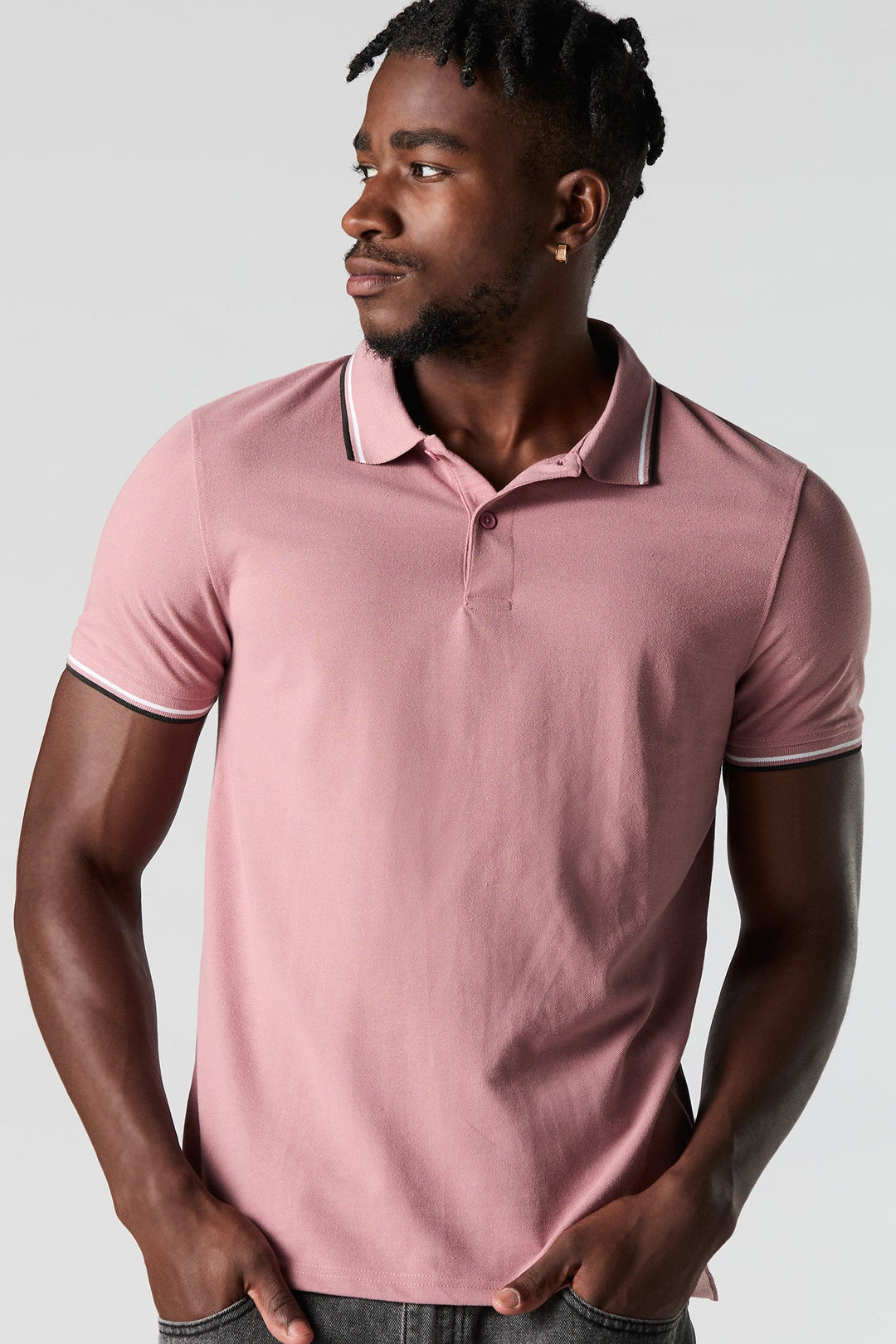 Contrast Trim Polo T-Shirt