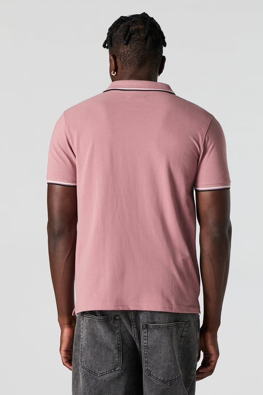 Contrast Trim Polo T-Shirt