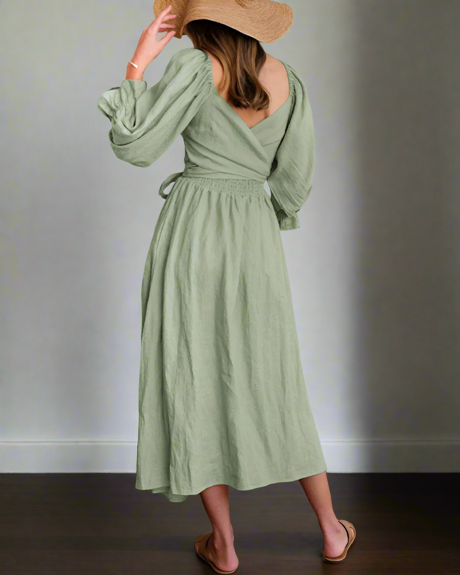 OPHELIA | French Dress with Ruffled Sleeves