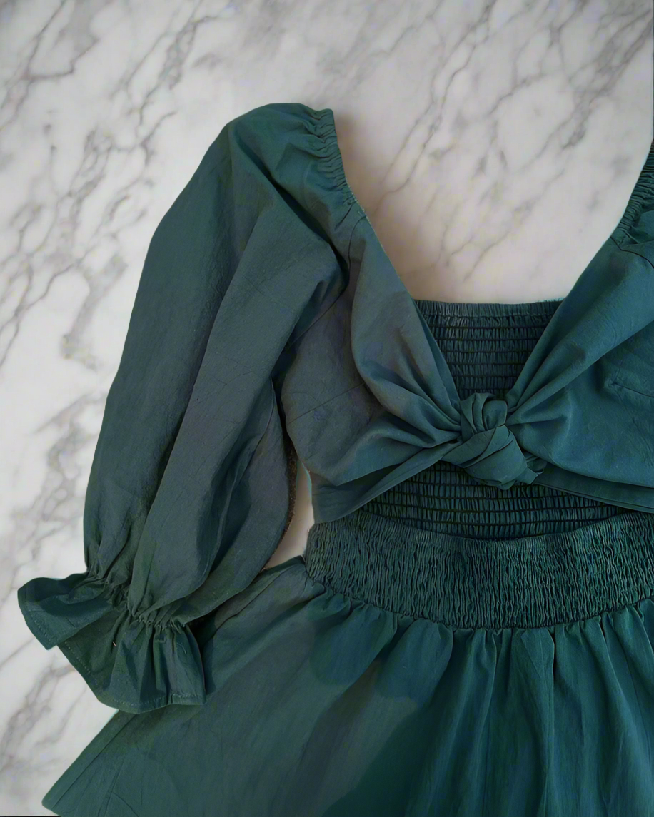 OPHELIA | French Dress with Ruffled Sleeves