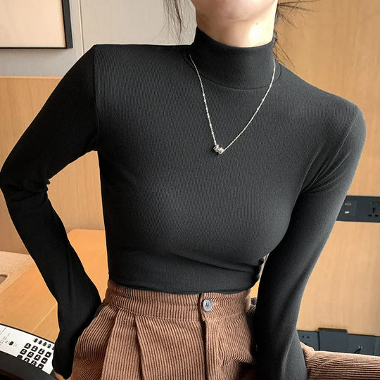 Women's Cotton Turtleneck Sweater