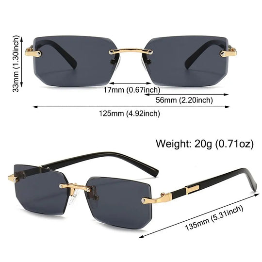 Mens Rimless Sunglasses