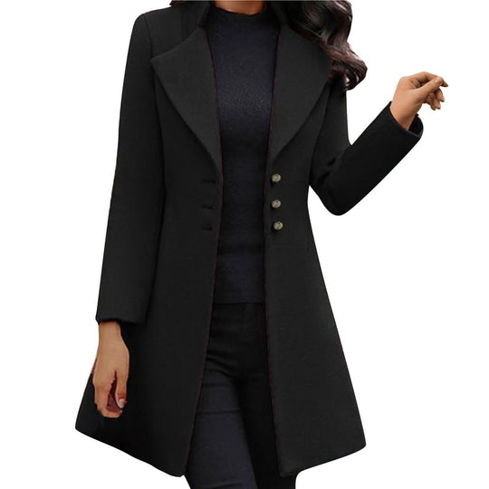 MAXINE™ | Long Sleeve Wool Coat